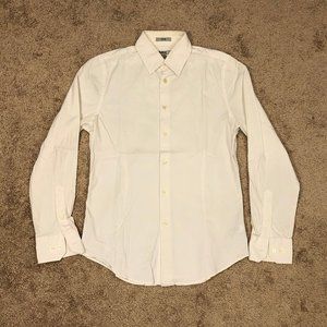Mens EXPRESS 1MX Classic White Dress Shirt
